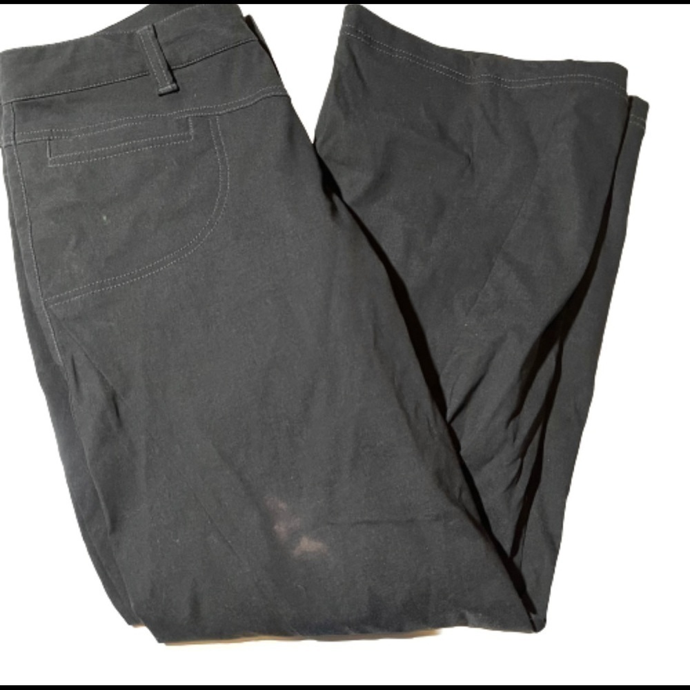 Athleta Dipper Hiking Outdoor Cargo Pants 8 Petite Black Low Rise 683761 FLAWED